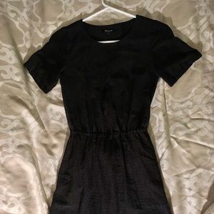 Black Madewell mini dress with partial open back